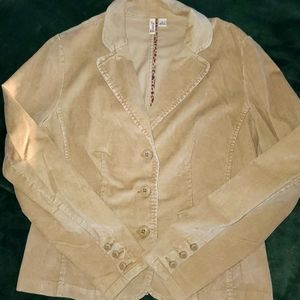St.Johns Bay Corduroy Tan Blazer/Suit Jacket, Women, L